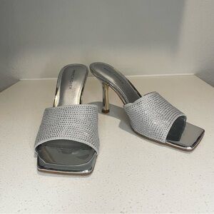 Marc Fisher Silver Danria Mule Heel